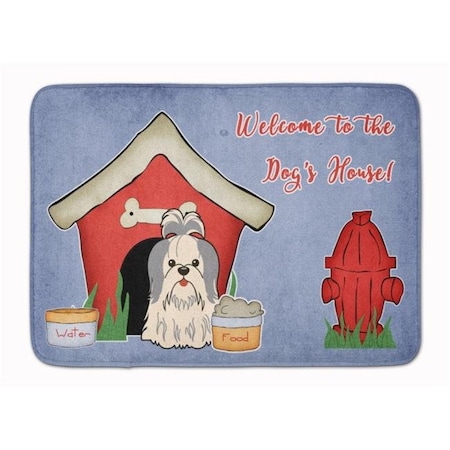 Carolines Treasures Carolines Treasures BB2839RUG Dog House Shih Tzu Silver White Machine Washable Memory Foam Mat BB2839RUG